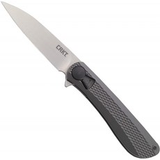 CRKT 슬래 커 EDC 접이식 포켓 나이프 : 분리 필드 스트립 새틴 드롭 포인트 블레이드 플리퍼 오픈 라이너 잠금 알루미늄, 단일옵션