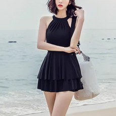 POMTOR 여성 여름 슬림핏 배살 커버 웻슈트 수영복