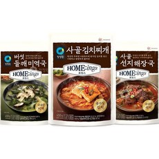 청정원 김치찌개4개+버섯들깨미역국3개+선지해장국3개 총10개