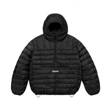 Supreme 슈프림 마이크로 다운 하프 집 후드 풀오버 블랙 24FW