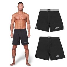 Elite Sports 남성용 MMA 파이트 반바지 블랙 잭 UFC BJJ 노 도복 그래플링 주짓수 반바지 블랙. X-Large, Medium