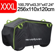 쿼드 자전거 ATV 커버 유니버설 190T 방수 오토바이 차량 스쿠터 카트 XL XXL XXXL 블랙 실버, Black Green3XL, 1개