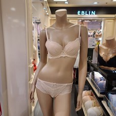 에블린 로맨틱홀리데이_풀컵브라 헴팬티 세트 베이지 뉴코아 인천