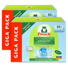 프로쉬 식기세척기세제 20g x 64개 올인원, 1.28kg, 2팩