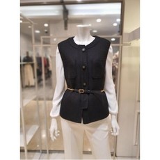 폴앤조트위드배색양모베스트