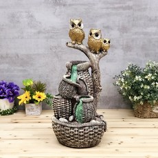BnH 부엉이 실내 분수대 인테리어 분수 소품 장식 11G, 단품