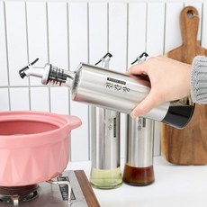 세리에 스텐304 오일병 내열유리 양념통, 옵션1:스텐유리오일병350ml(중), 1개
