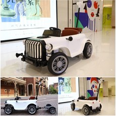 Mar.01 199번 중고차 어린이용 전기차 4륜대 아기 완구 어린이 4륜차 어른 친자 탈 수 있다Z, 14_펄 화이트 [대형 배터리 + 가죽 시트] / 풀