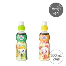웅진식품 [웅진식품] 캐치티니핑 제로 2종 (애플망고/샤인머스캣) 200mL 24개 1박스 택1