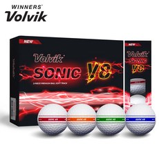 볼빅 골프공 소닉 V8 소프트 트랙 1더즌, 오렌지, 12개입, 1개
