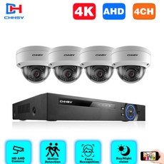 영어 설명서 HD 4CH 6-in-1 4K AHD DVR 혼합 비디오 지원 5/8MP AHD 카메라 8MP 고화질 카메라 CCTV 홈 보안 시스템, 없다, 유럽 연합 플러그, 1개