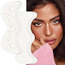 글리터 주근깨 얼굴 타투 얼굴용 주근깨 골드 스파클 10개 페이스 메이크업 패치 178468, 10pcs Brown Faux Freckles