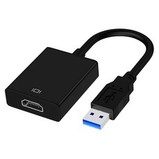 USB 멀티 케이블 커넥터 USB3.0 턴HDMI 어댑터 VGA 인터페이스 프로젝터 턴어라운드 TV dvi 모니터 노트북 본체 아웃바운드 카드망 라인 확장기 풀 체인지, 01 0.12m, 09 【搭配실】1.5미HDMI실