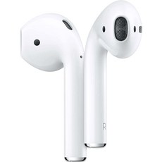 Apple AirPods(2세대) 무선 이어버드 라이트닝 충전 케이스 포함. 24시간 이상의 배터리 수명 손쉬운 설정. iPhone용 블루투스 헤드폰, free