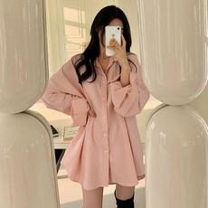 예쁨시전 러블리 오버핏 빅사이즈 긴팔 셔츠 쁨시전 러블리 오버핏 빅사이즈 긴팔 셔츠