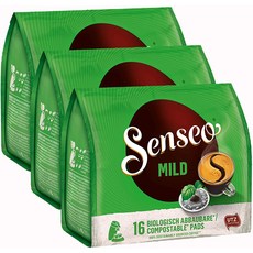 Senseo 커피 포드 부드럽고 섬세하고 부드러운 맛 새로운 디자인 3 팩 x 16, 단일상품