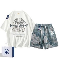 MLB 반팔 반바지 세트 트레이닝복 뉴욕 S-3XL NY