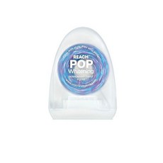 REACH POP 미백 치실 민트 베이킹 소다 주입 치아 치아용 플라크 제거제 파쇄 저항성 비건 왁스 잔인함 프리 구강 PFAS 1팩 54.6일, Peppermint, 165 Foot (Pack of 1)