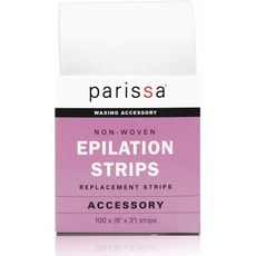 Parissa Epilation (Waxing) 부직포 천 제모 액 왁스와 함께 사용되는 교체 용 스트립 100 x 대형 스트