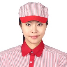 CA29 패스트푸드 모자 빨간 줄무늬 카페 식당 직원, CA29_빨간줄무늬
