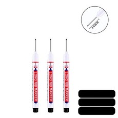 마카 우드 락 플라스틱 가죽 유리 스톤 금속 캔버스 세라믹 딥 홀 마커 화이트 영구 페인트 펜 세트 0.7mm 1 개 3, [03] 3Pcs Black, 한개옵션1