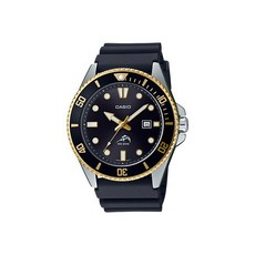 카시오 MDV106G-1AV 듀로 블랙 수지 시계 200미터 WR 날짜 안티 리버스 베젤 Casio Duro 435450