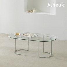 아늑 시니컬W 1000 강화 유리 거실 테이블/원형 소파 테이블