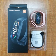 SmartWatch for Xiaomi 밴드 M7 M6 스마트 팔찌 실리콘 스포츠 시계 M4 M3 M5 스마트 팔찌 스포츠 피트니스 for Android IOS, M7 핑크