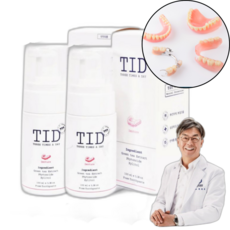 덴텔라 TID 틀니 의치 교정 임플란트 구강 무연마제 무불소 입냄새 거품 가글 치약, A2. 의치(틀니)용, 2개, 100ml