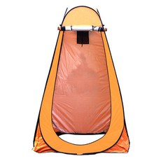 딥홈 원터치 이동식 간이 샤워 텐트 캠핑 낚시 야외 화장실 탈의실 부스, 오렌지