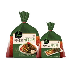 비비고 냉장 열무김치 1.5kg 1개+파김치 800g 1개, 1개