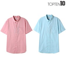 탑텐 남성 반소매 옥스포드 셔츠