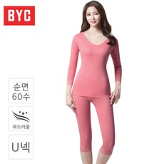 [BYC] 순면 60수 7부 환절기 여성 상하 내복 BYQ0443