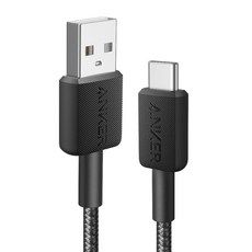앤커 322 USB-A to USB-C 케이블, 1개, 블랙, 180cm
