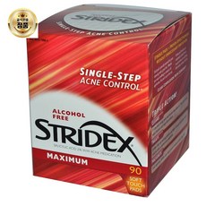 Stridex 싱글 스텝 여드름 컨트롤 맥시멈 90 개입, 1개