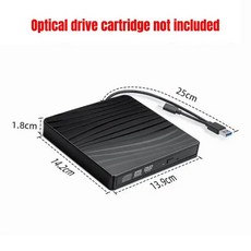 노트북 PC용 USB 3.0 C 타입 외장 CD DVD 드라이브 SD/TF 및 슬롯 포함 광학 RW 버너 리더, 2 in 1, 03 No SD TF, 1개
