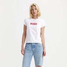 리바이스Levis(A6126-0052) 여성 박스로고 어센틱 반팔 티셔츠