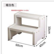 원목 주방 디딤대 의자 다용도 미끄럼방지 발받침 세면대 계단 욕실 발판, 1개, 39. 60x50 흰색 2단