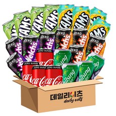 [데일리이츠] 제로칼로리 인기뚱캔 탄산음료 24개입 기획상품 B세트, 1세트, 355ml