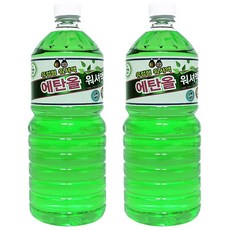 탑크린 에탄올 워셔액 1.8L 사계절 자동차 강력세정, 2개