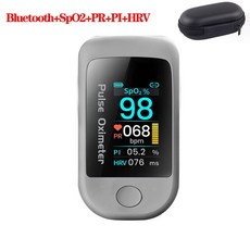 HRV Fingertip Pulse Oximeter 블루투스 심박수 가변 측정기 모니터 데이터 기록 Oximetro De Dedo Android, 03 회색_01 CHINA