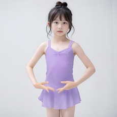 [에스투에이] 국산 포라인 쉬폰 유아 여아 초등 주니어 일체형 원피스형 치마 레오타드 어린이 스커트 발레복