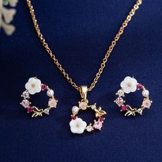 필그림14k목걸이귀걸이세트