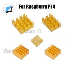 라즈베리 파이 4B 알루미늄 히트싱크 라디에이터 쿨러 키트 골드 용 4pcs 데모 보드 액세서리 Ali Express, 05 5pcs gold