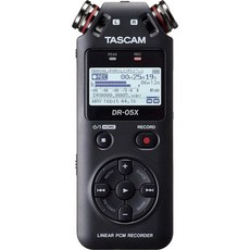 Tascam DR05X 스테레오 핸드헬드 디지털 오디오 휴대용 레코더 및 USB 인터페이스 프로 필드 AV 음악 받아쓰기