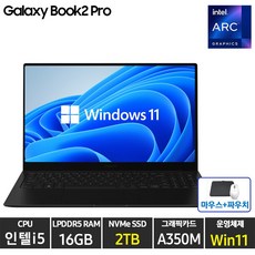삼성전자 갤럭시북2 프로 NT950XEV-G51A 노트북 인텔외장그래픽탑재 초경량노트북, 그라파이트, 코어i5, 2000GB, 16GB, WIN11 Home