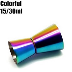 측정 컵 도구 바 칵테일 지거 액세서리, [07] Colorful 15-30ml, 1개