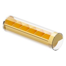 뚜껑이있는 원통형 속옷 저장 상자 홈 기숙사 팬티를위한 투명한 창 브라 양말 주최자 먼지 스프 루프 조직 케이스를위한 유물, 노란색