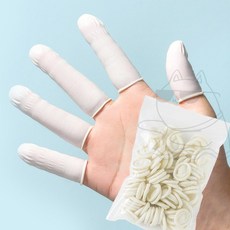 썬코 감염예방 손상처 골무 상처보호 라텍스 치킨 손가락 위생장갑 100개, 1개