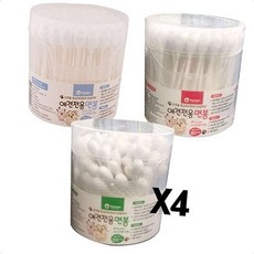 이물질제거 동물 전용 면봉 펫크린 애견 x4 순면 눈꼽 귀 청소 위생용품 강아지, 4개